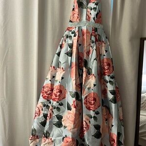 Macy's Floral Maxi Dress - Pink and Green